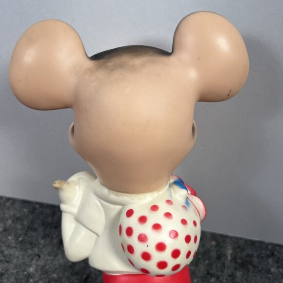 Vtg DELL WALT DISNEY HITCHHIKING HOBO MICKEY MOUSE SQUEAKY TOY - Picture 5 of 15